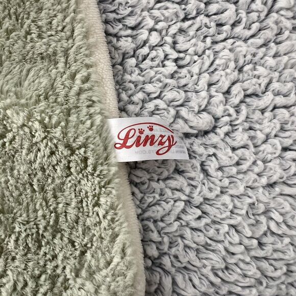 Linzy Dinosaur Baby Lovey Plush Rattle Green Mint Security Blanket Rhino 14" - Picture 8 of 10